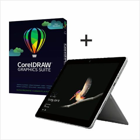 2x CorelDRAW GS 2022  + PC tablet Microsoft Surface GO zdarma